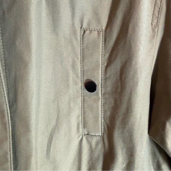 ZARA Sz M-L Trench Hooded Full Zip Snaps Drawstring Military Cargo Style Coat - Picture 6 of 15